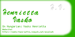 henrietta vasko business card